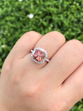 Natural Tourmaline 2.94ct Ring set with Natural Diamond in 18K White Gold Gemstone Jewelry