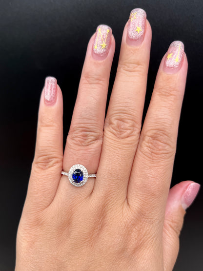 Natural Blue Sapphire Ring 1.42ct