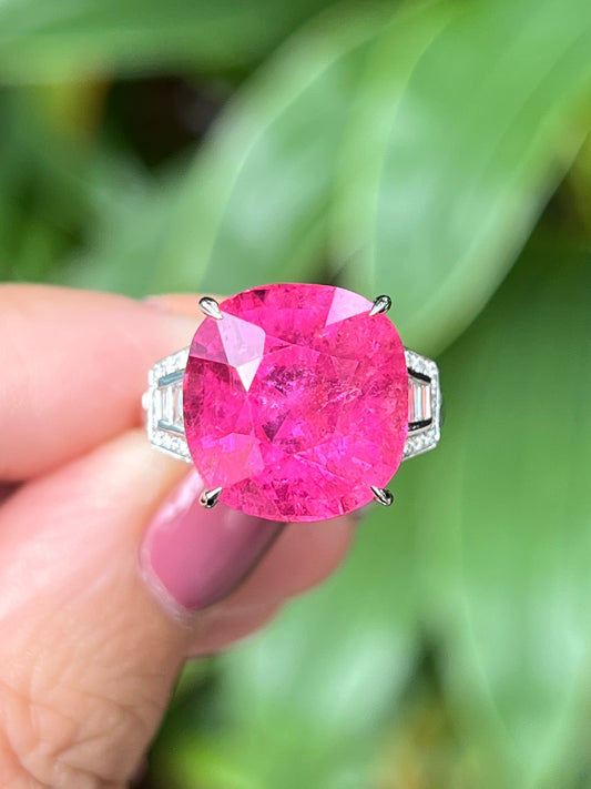 Natural Pink Tourmaline 13.30ct Ring