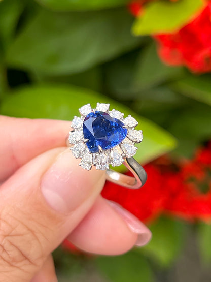 Natural Blue Sapphire 3.57ct Ring
