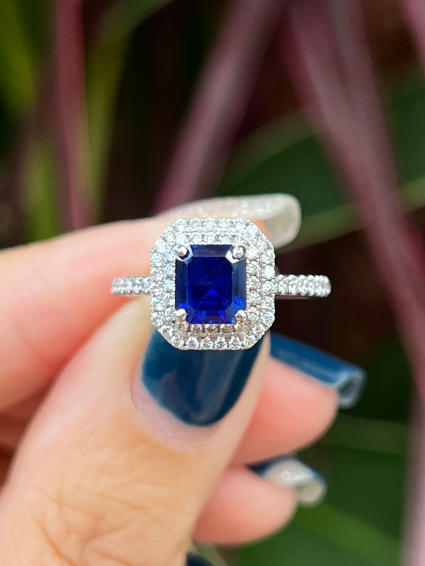 Natural Blue Sapphire 1.35ct Ring
