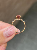 Natural Tourmaline 1.46ct Ring Set In 18K Rose Gold Gemstone Fine Jewellery Singapore