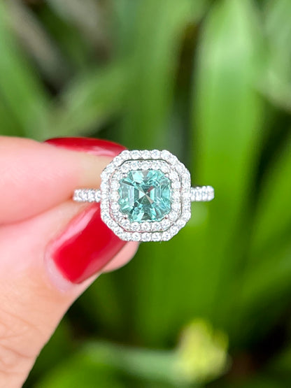 Natural Seafoam Tourmaline 1.85ct Ring