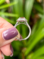 Natural Bicolor Tourmaline 1.64ct Ring Set With Natural Diamonds In 18K White Gold Gemstone Fine Jewellery Singapore