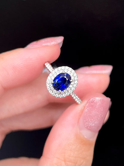 Natural Blue Sapphire Ring 1.42ct