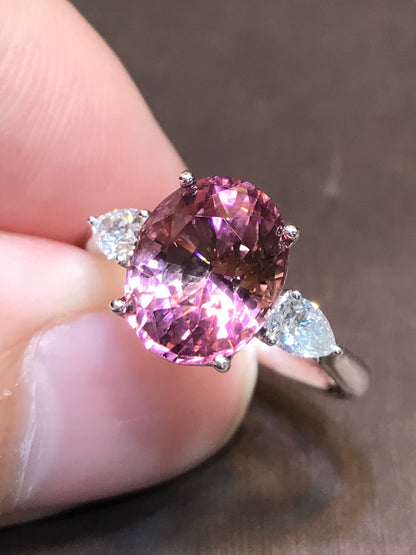 Natural Pink Tourmaline Ring 3.50ct