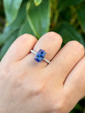 Natural Tanzanite 2.84ct Ring Set With Natural Diamonds In 18K White Gold Gemstone Fine Jewellery Singapore