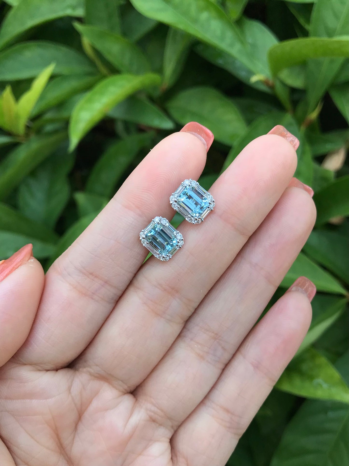 Natural Aquamarine Earrings 2.14ct