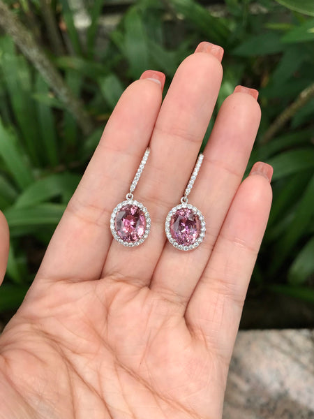 Louis Vuitton tourmaline and diamond one of a kind Conquêtes earrings.