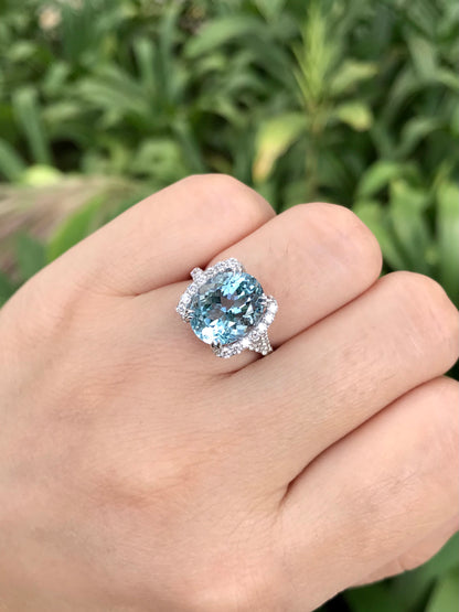 Natural Aquamarine 4.10ct Ring