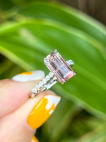 Natural Bicolor Tourmaline 2.38ct Ring Set With Natural Diamonds In 18K White Gold Gemstone Fine Jewellery Singapore