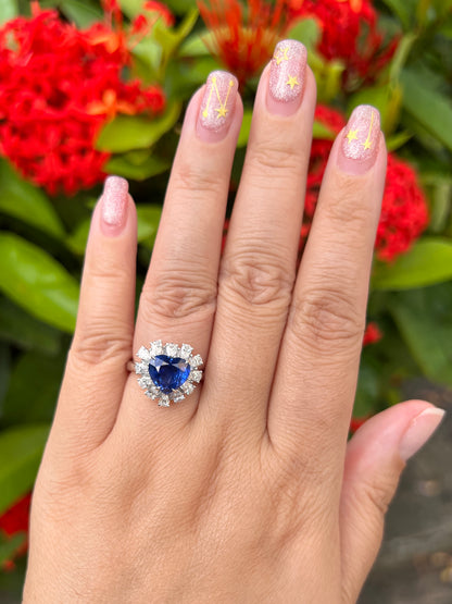 Natural Blue Sapphire 3.57ct Ring