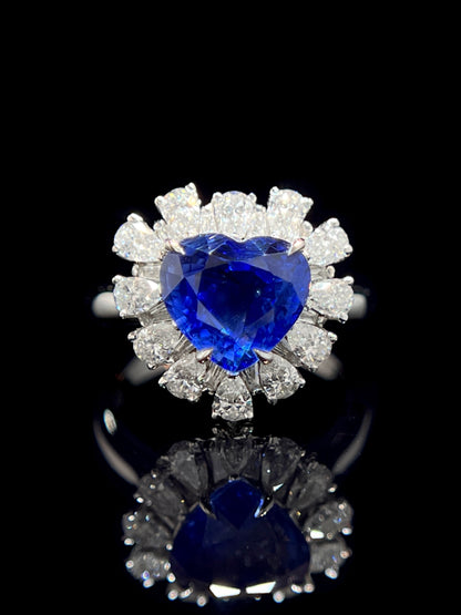 Natural Blue Sapphire 3.57ct Ring