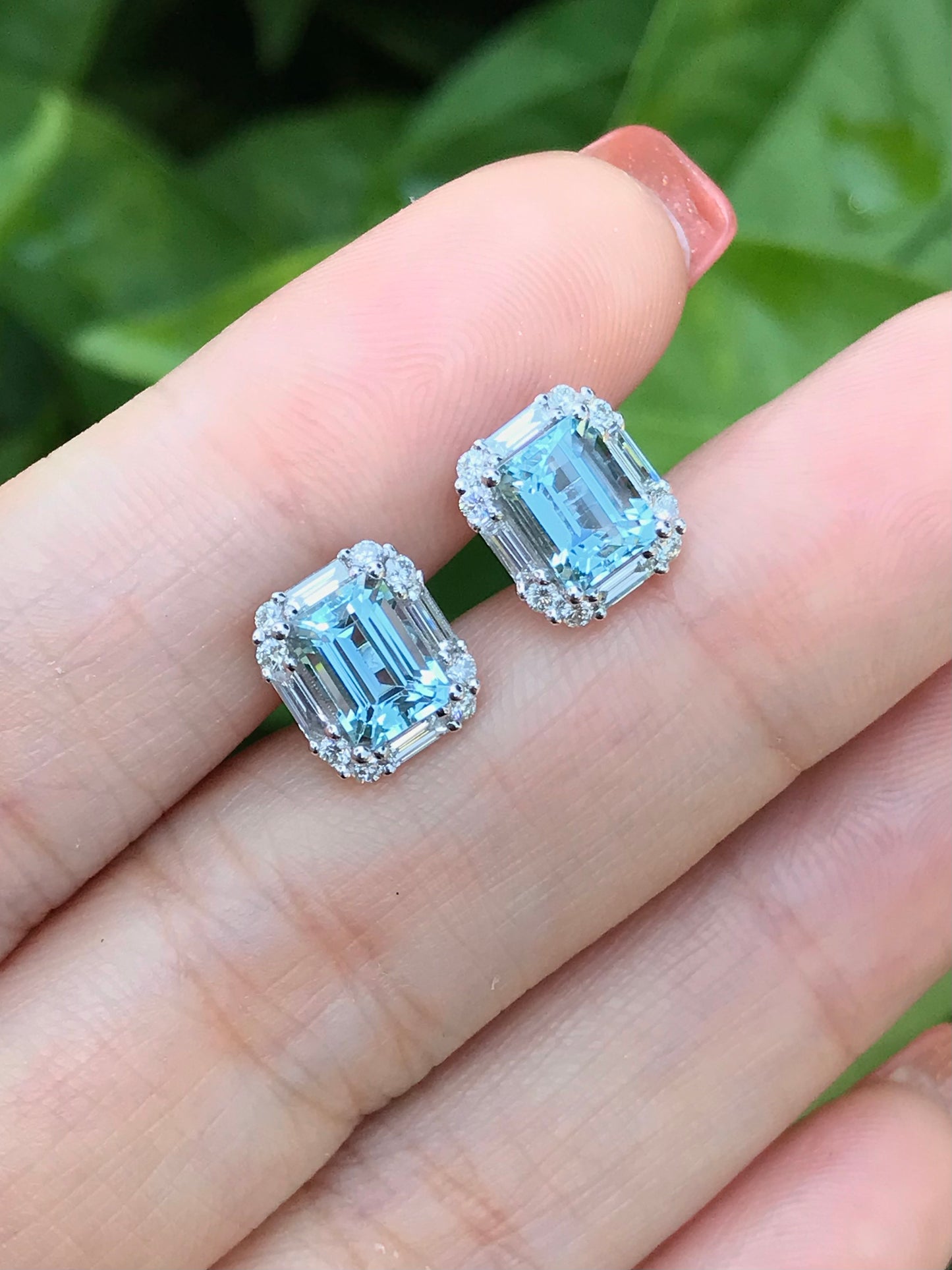 Natural Aquamarine Earrings 2.14ct