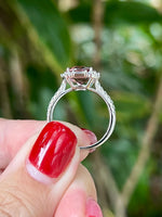 Natural Pink Tourmaline 2.49ct Ring Set In 18K White Gold Gemstone Fine Jewellery Singapore
