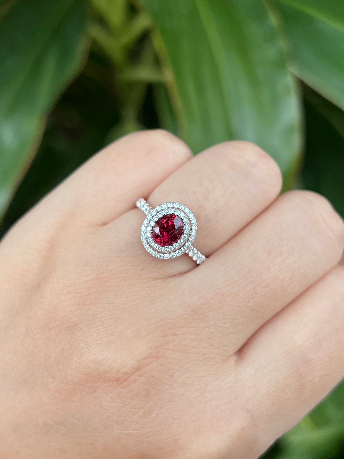 Natural Red Spinel 1.05ct Ring