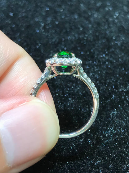 Natural Green Garnet Tsavorite 1.60ct Ring