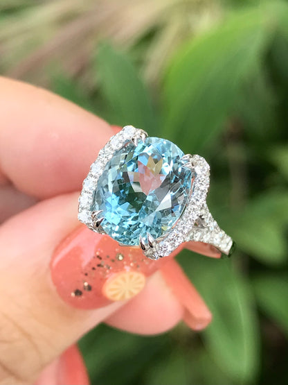 Natural Aquamarine 4.10ct Ring