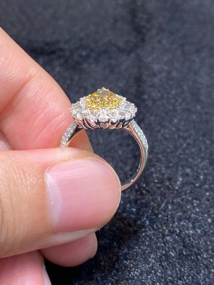 Natural Yellow Diamond 1.50ct Ring