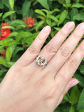 Natural Tourmaline 3.98ct Ring set with Natural Diamonds in 18K White Gold Gemstone Jewelry