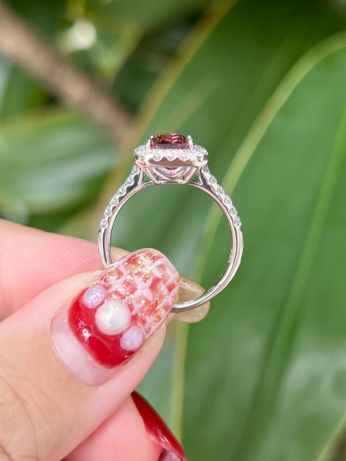 Natural Bi-color Tourmaline 2.56ct Ring