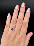 Natural Blue Sapphire 0.98ct Ring Set With Natural Diamond In 18K White Gold Gemstone Fine Jewellery Singapore