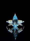 Natural Aquamarine 1.34ct ring set with Natural Diamond in 18K White Gold Gemstone Fine Jewellery Singapore