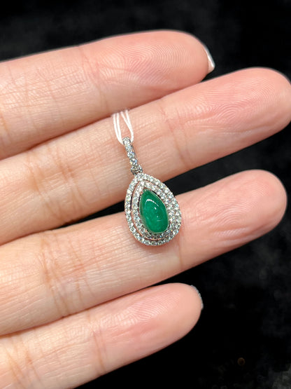 Natural Colombian Emerald 0.80ct Pendant