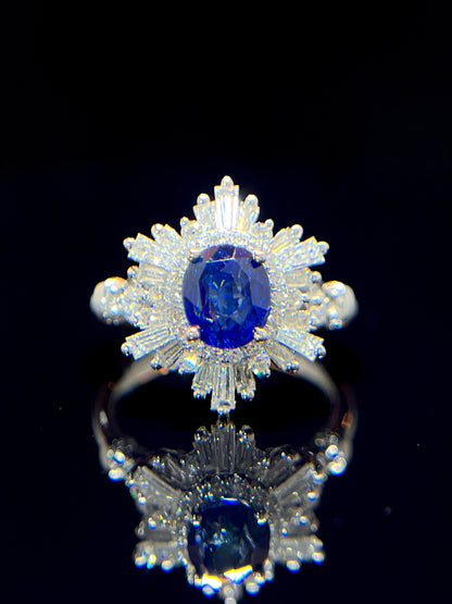 Natural Blue Sapphire 1.31ct Ring