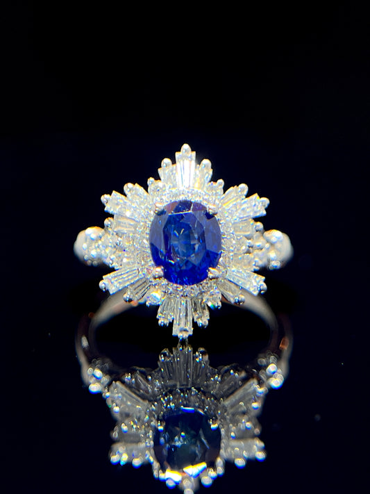 Natural Blue Sapphire 1.31ct Ring