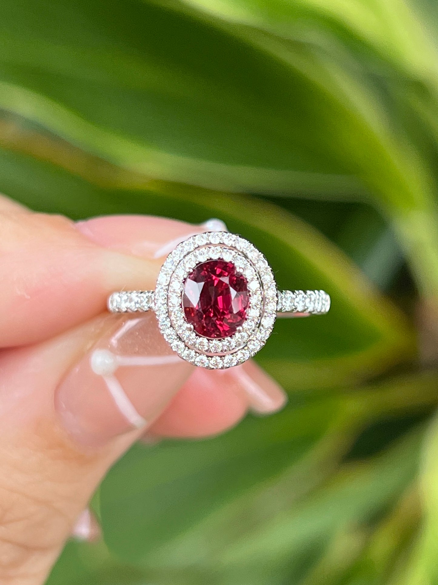 Natural Red Spinel 1.05ct Ring