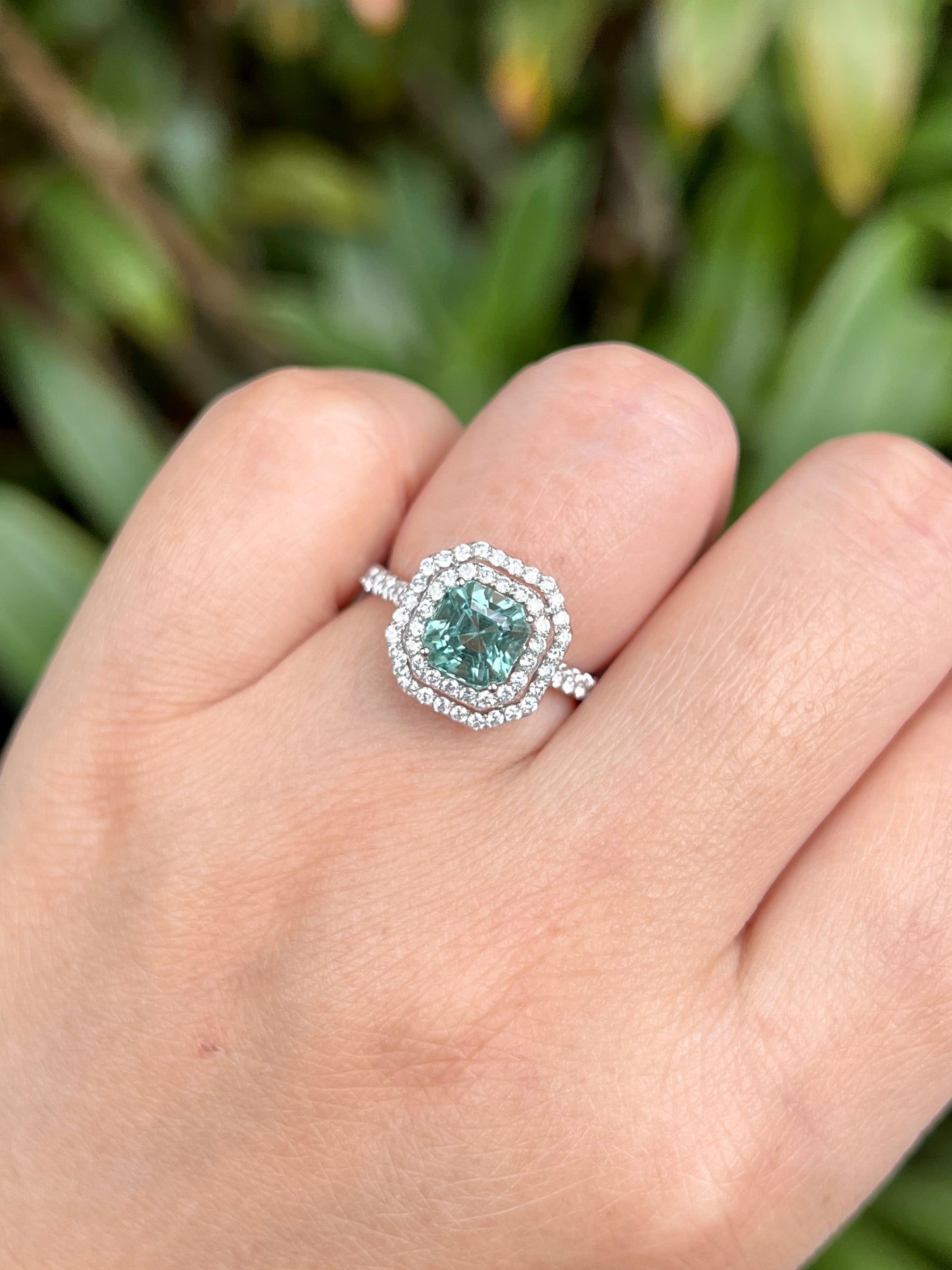 Natural Seafoam Tourmaline 1.85ct Ring