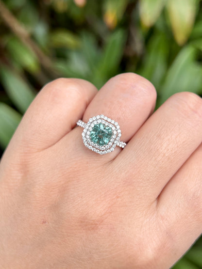 Natural Seafoam Tourmaline 1.85ct Ring