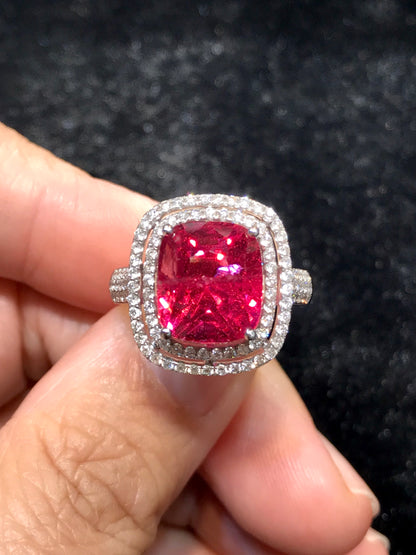 Natural Mahenge Pink Spinel 7.42ct Ring