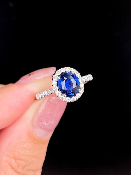 Natural blue clearance sapphire ring