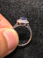 Unheated Blue Sapphire Ring 1.05ct