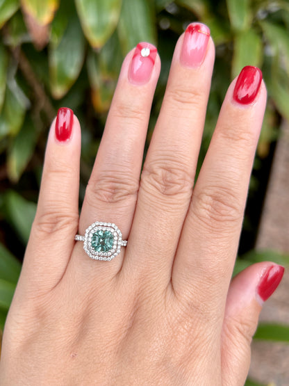 Natural Seafoam Tourmaline 1.85ct Ring