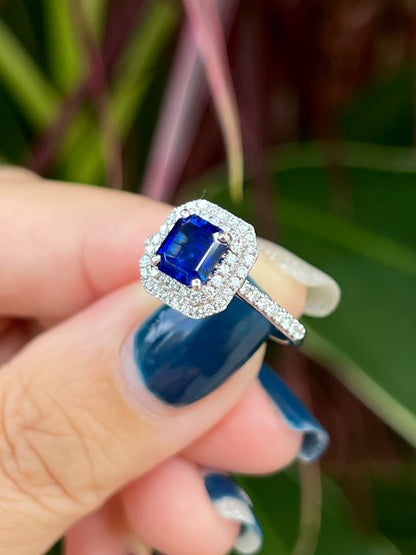 Natural Blue Sapphire 1.35ct Ring
