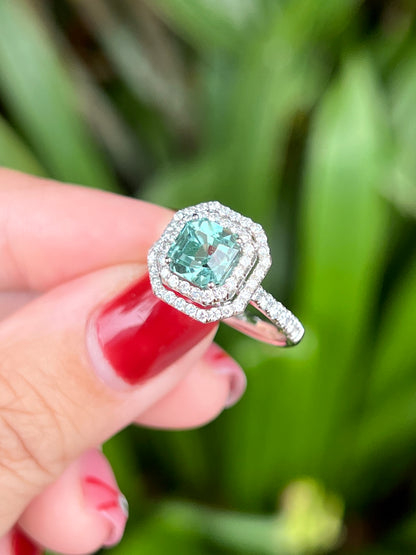 Natural Seafoam Tourmaline 1.85ct Ring