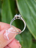 Natural Green Garnet / Tsavorite 1.29ct Ring set with Natural Diamonds in 18K white gold Gemstone Jewelry