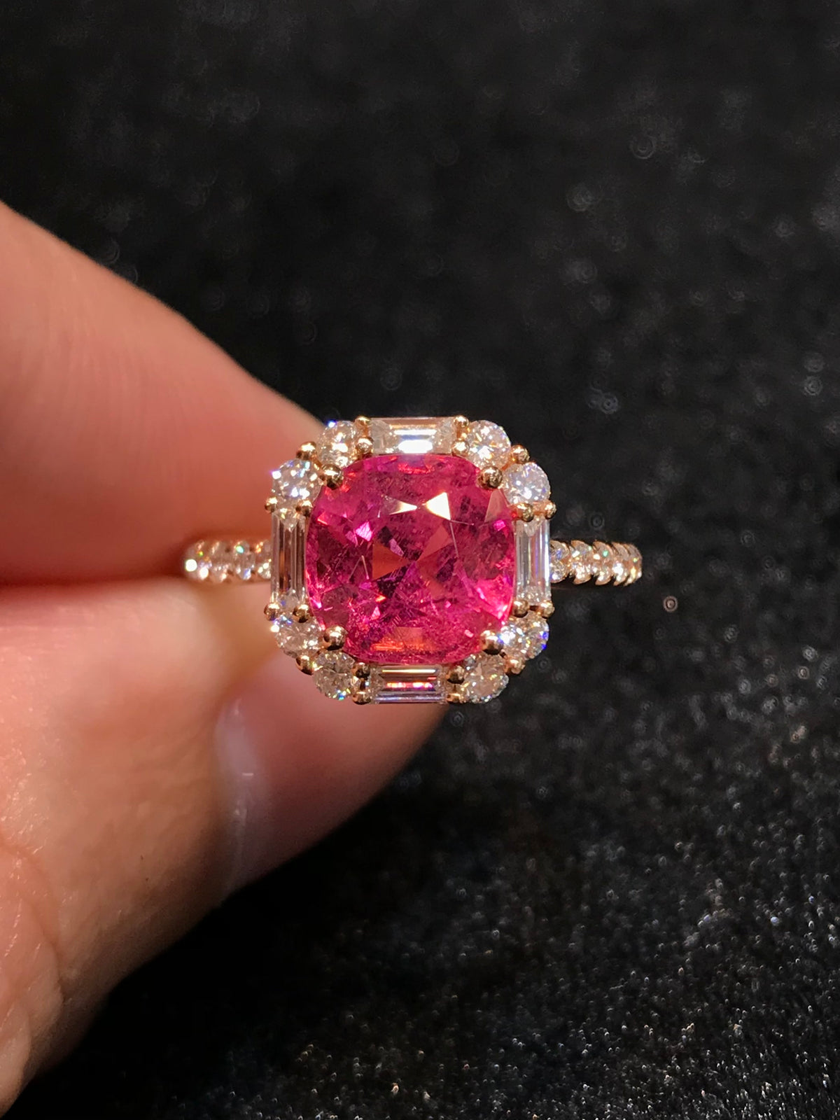Natural Rubellite Tourmaline 2.53ct Ring